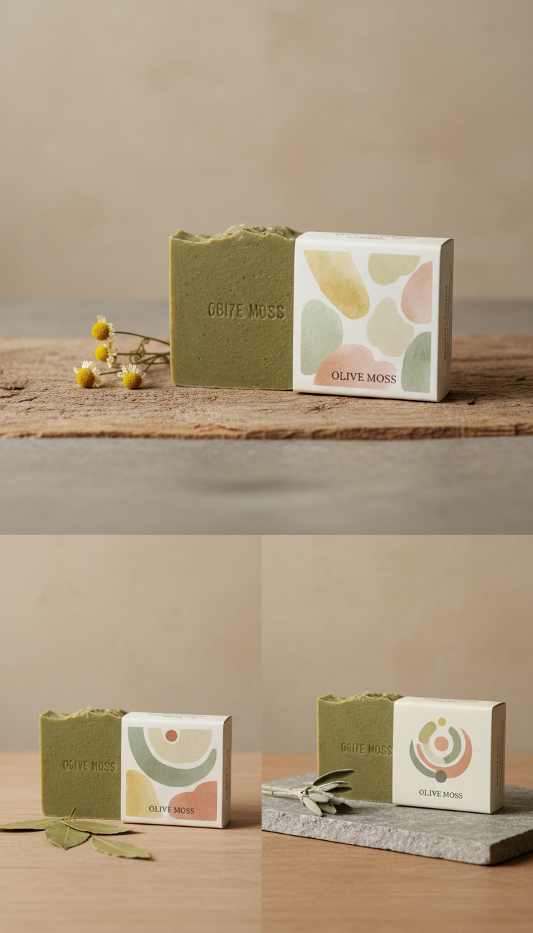 Olive Moss Bar Soap for Deep Hydration